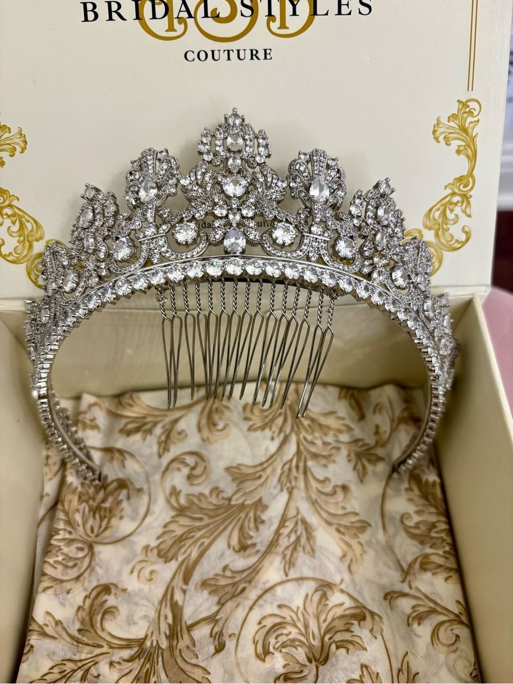 Bridal Styles Boutique Crystal Tiara Crown - Silver Sparkle Hairpiece